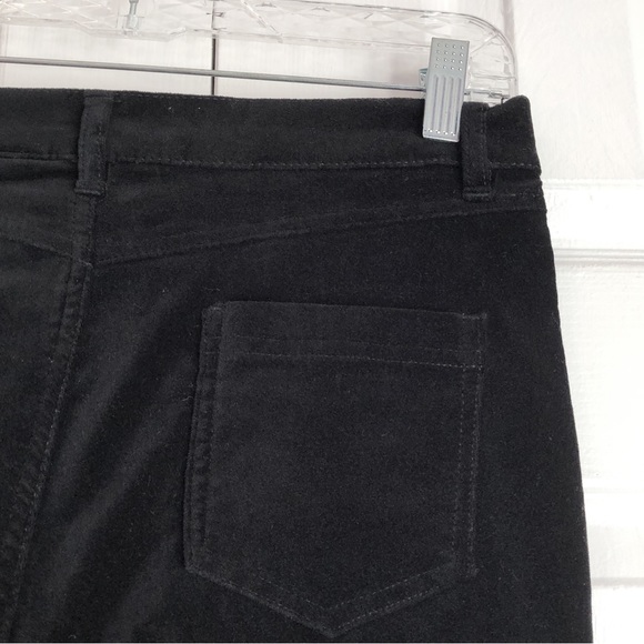 NWT DG2 by Diane Gilman Black Velvet Slim Straight Pants - Picture 14 of 15
